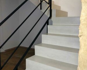 escalera microcemento