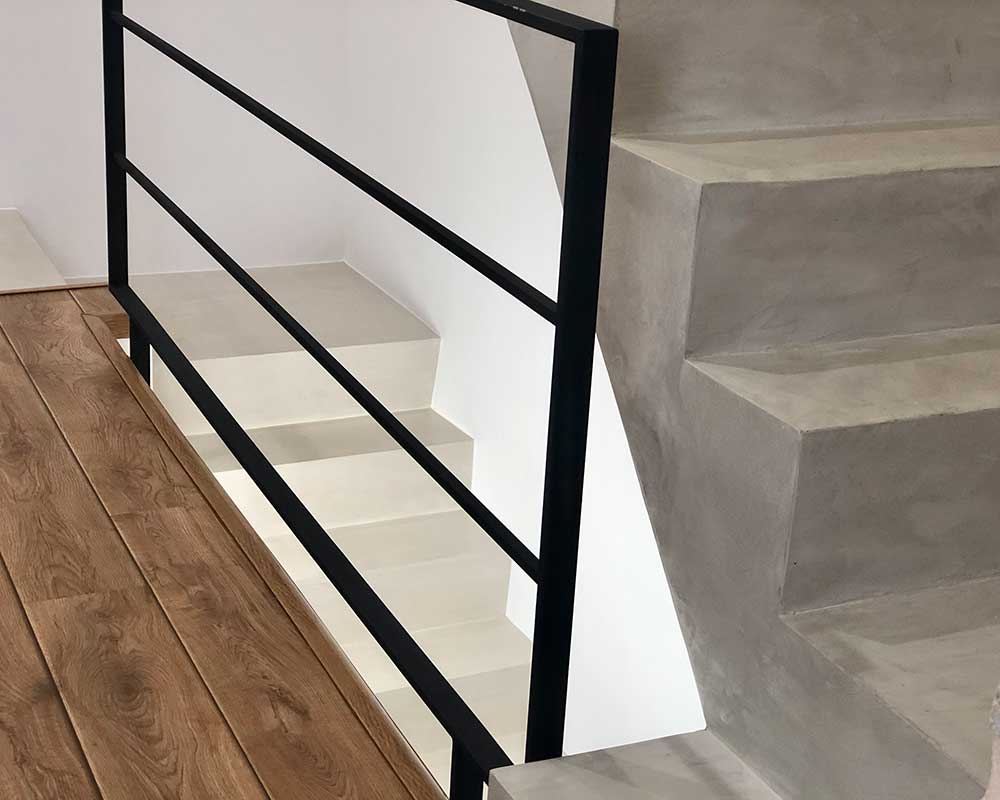 escalera microcemento