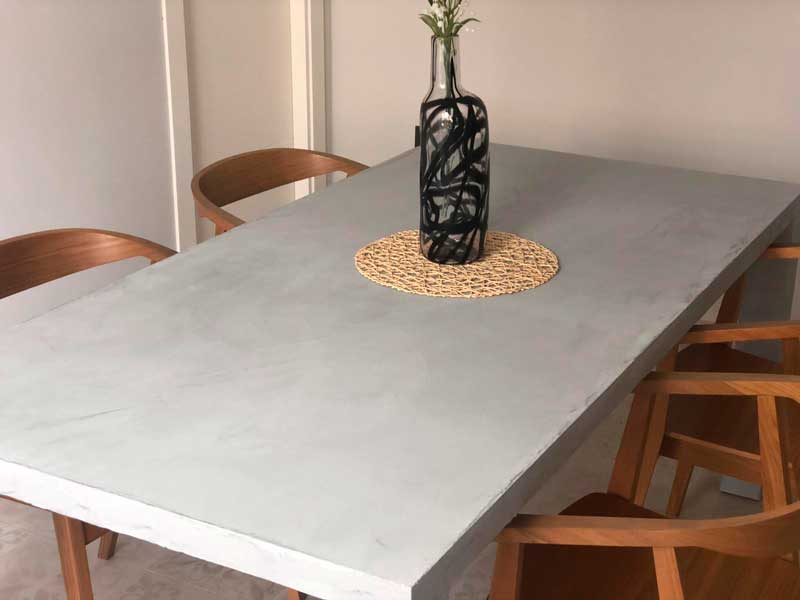 mesa microcemento