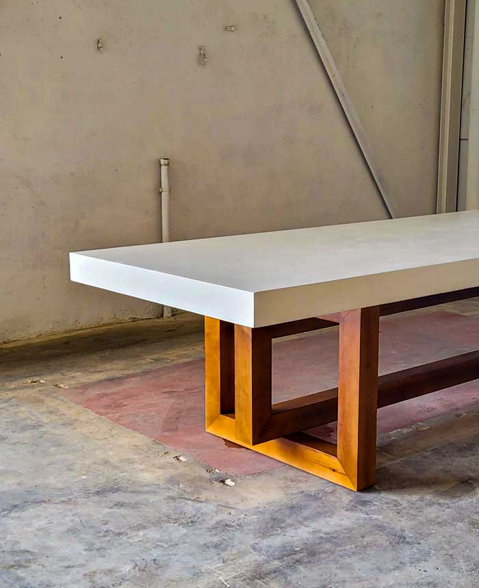 mesa microcemento