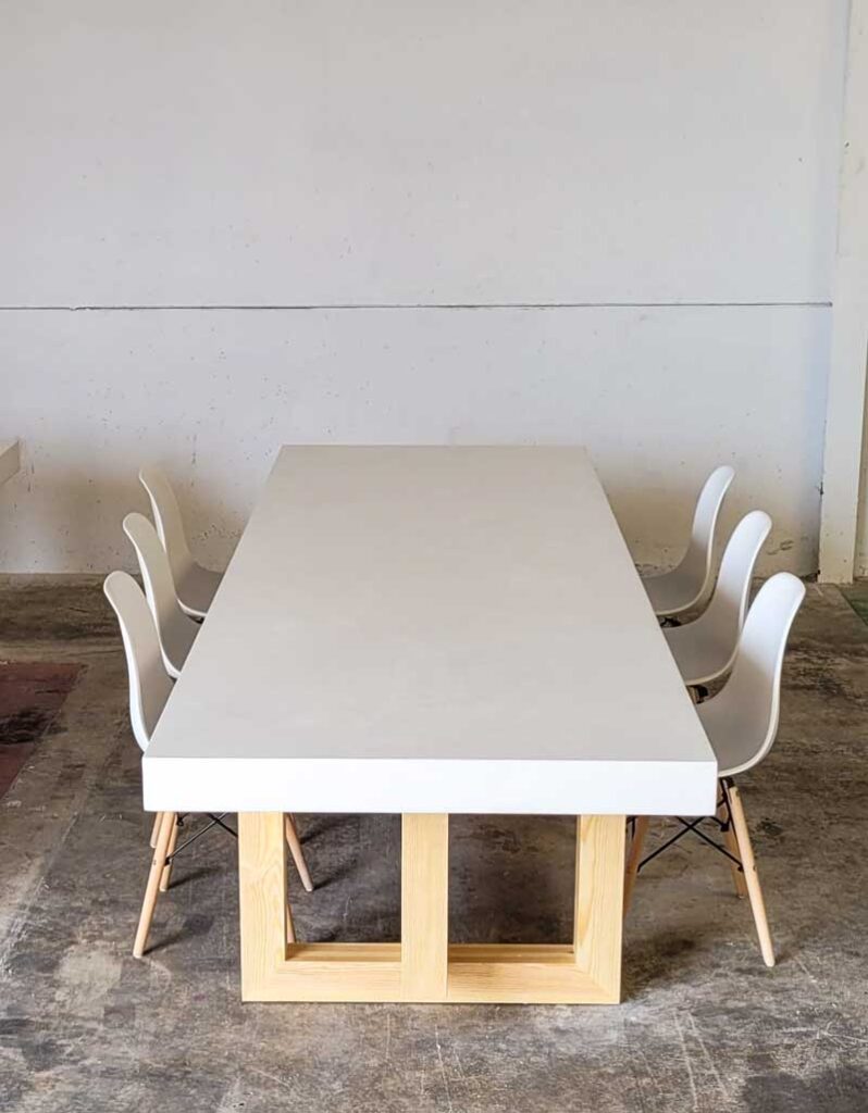 mesa microcemento