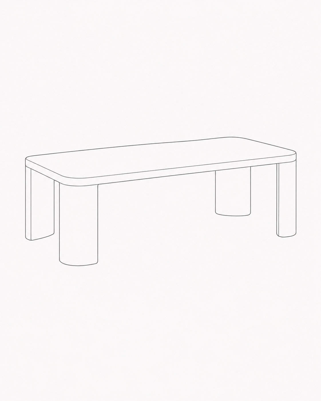 Boceto de la mesa Bliss
